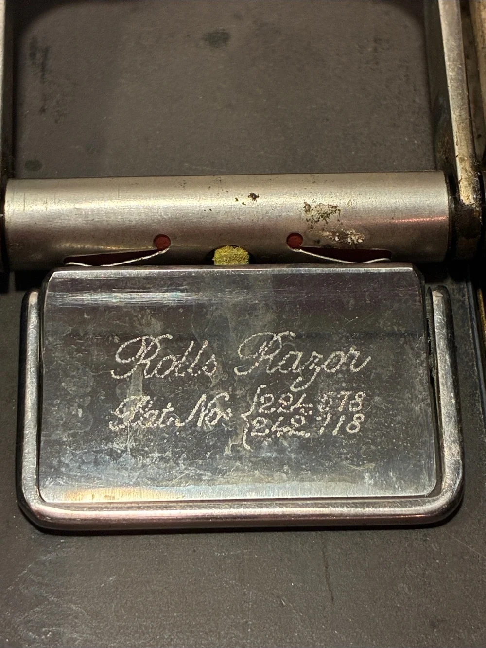 Silver Plated Geometric Complete Razor Set & Box Rolls Razor England Circa 1927 - Picture 11 of 16